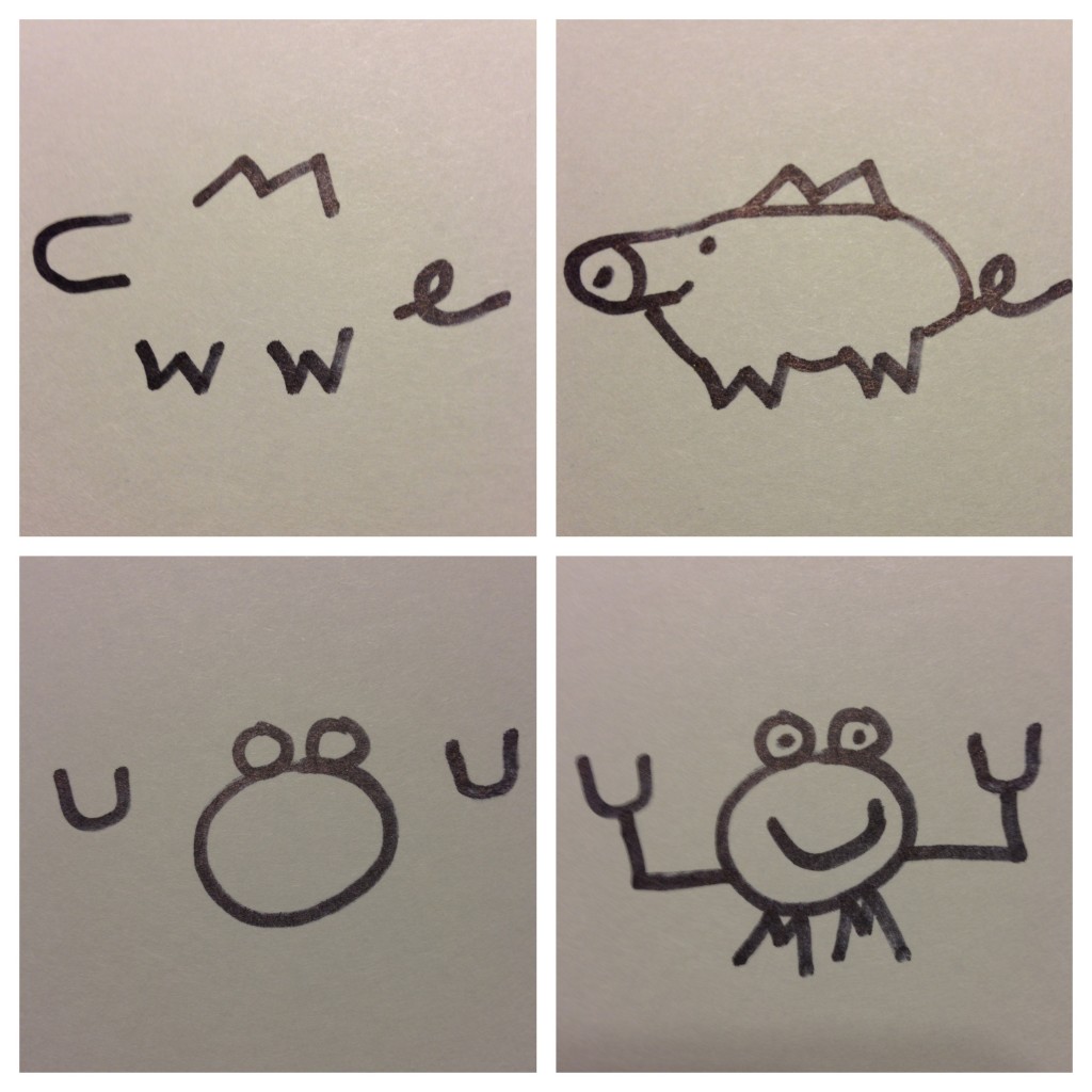 draw a pig and crab