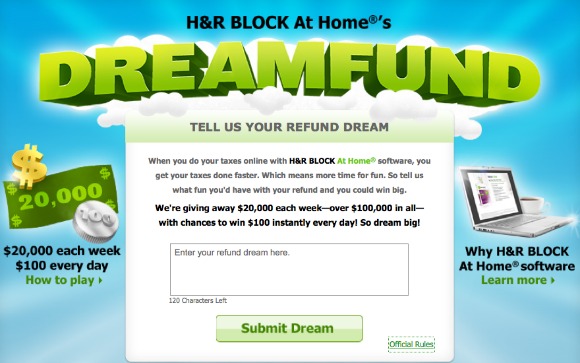 h&r block dreamfund sweepstakes